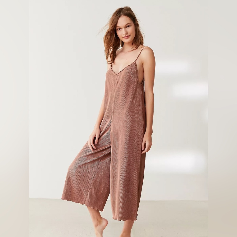 Urban Outfitters Pretty Bird Shapeless Plisse Jumpsuit